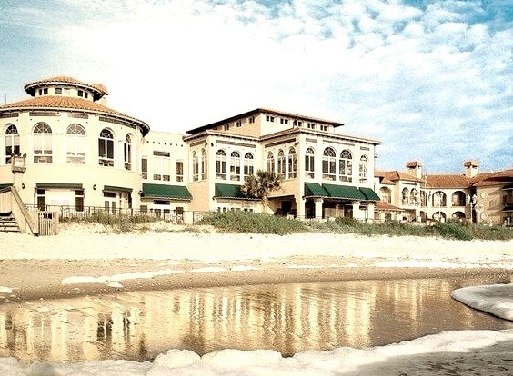 Beautiful mansion hotel on the beach