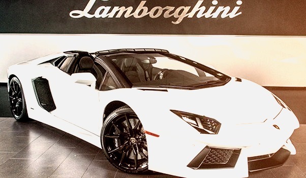 White on Black Lamborghini